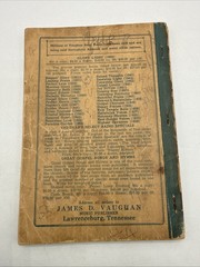 Vintage 1952 “Glory Light” Hymnal by James D. Vaughn Shape Notes