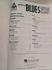 Vintage 1994 Electric Blues Guitar Giants: Guitar Tab Hal Leonard Songbook