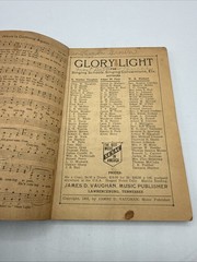 Vintage 1952 “Glory Light” Hymnal by James D. Vaughn Shape Notes