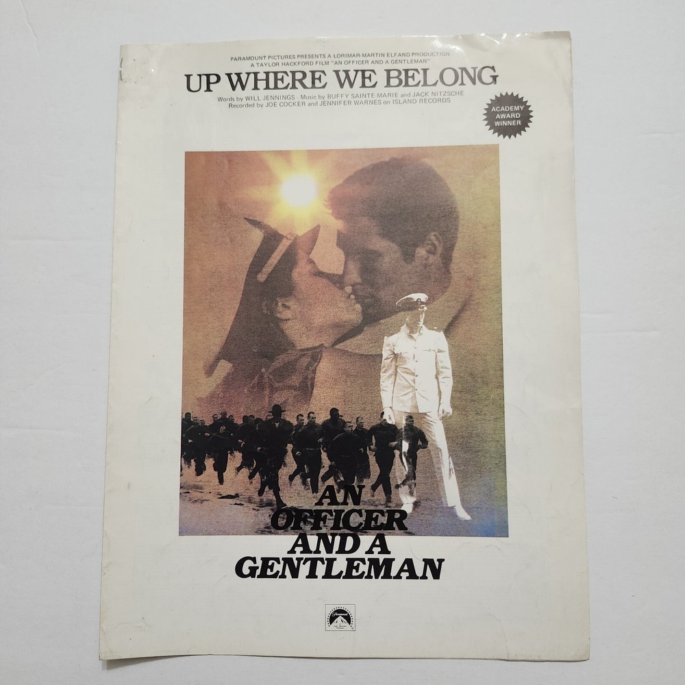 AN OFFICER AND A GENTLEMAN Up Where We Belong Sheet Music 1982