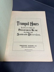 Vintage Tranquil Hours Piano Forte Music Book Theodore Presser 1901 Sabbath Dive