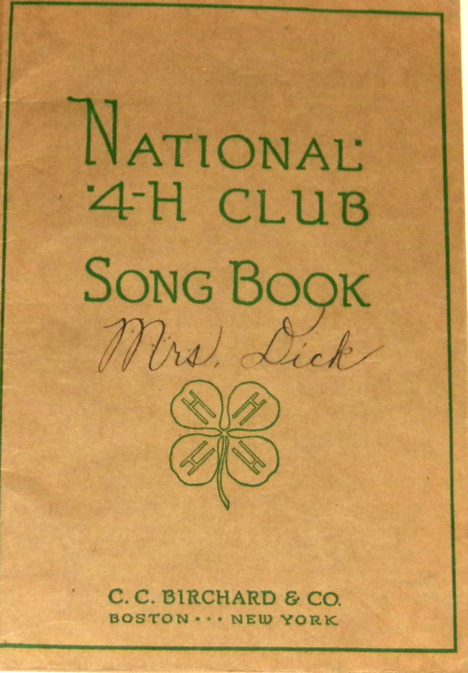 National 4-H Club Song Book 1939 C. C. Birchard & Co. VG+