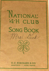 National 4-H Club Song Book 1939 C. C. Birchard & Co. VG+