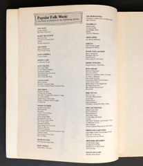 Very Best of Popular Folk Music Book 192 Pages Piano Sheet Music Lyrics Vintage