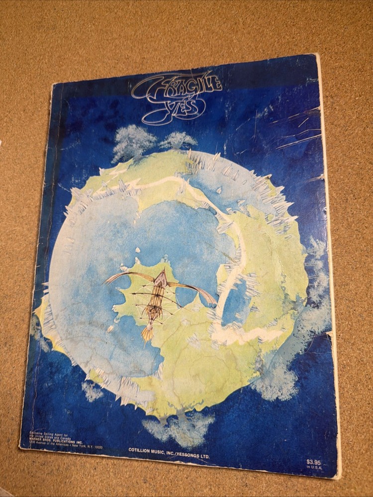 YES Songbook Fragile Piano Voice Guitar Loose Pages Inside Good Condition