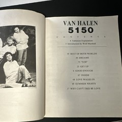 Van Halen 5150 Guitar/Voice Songbook Sheet Music Tabulature Cherry Lane