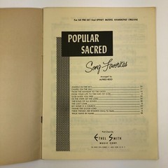 Popular Sacred Song Favorites Organ Vintage Sheet Music Alfred Reed Ethel Smith