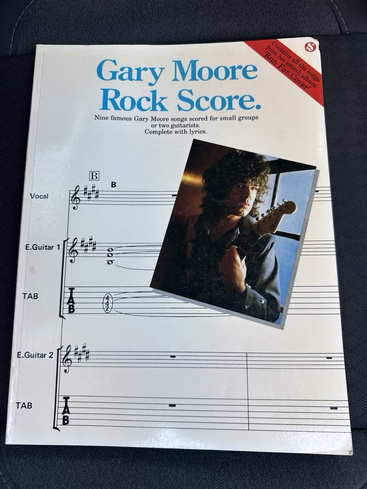 Gary Moore Rock Score Book « RUN FOR COVER » Full Album Transcribed AMSCO 1987