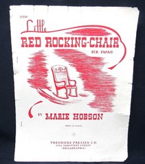 Little Red Rocking Chair Sheet Music 1942 for Piano Antique Vintage US Seller