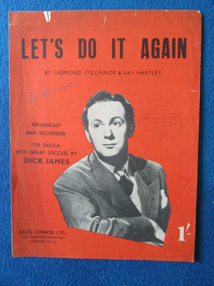 Let&rsquo;s Do It Again – Dick James – Sheet Music – 1950 – Cecil Lennox