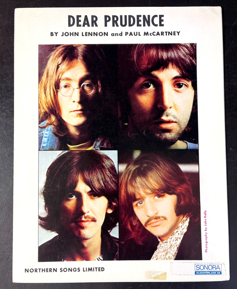 The BEATLES : SONORA Sheet Music 1968 : Dear Prudence-CLEAN. 3624