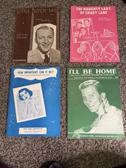 Lot of 22 Vintage Sheet Music 1940s-1950s Bing Crosby Pat Boone Standards