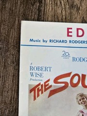 Vintage Edelweiss Sheet Music 1965 Sound of Music Julie Andrews Rodgers…