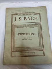 Antique Vintage 1901 J.S. Bach Inventions Song Book Theodore Presser No 39 Music