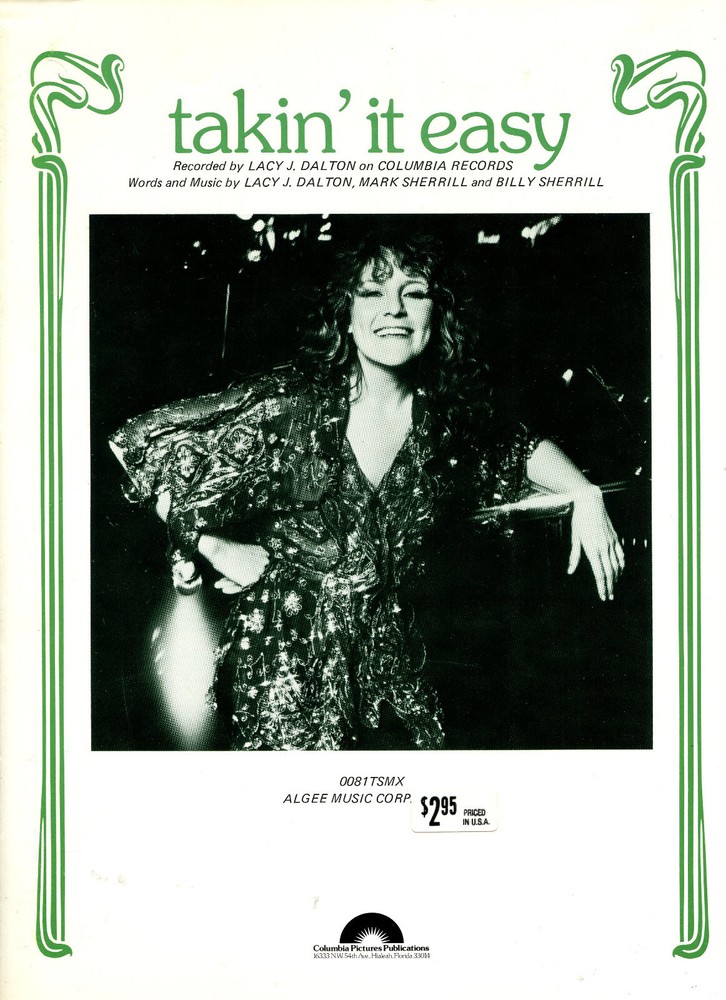 1981 Sheet Music ~ TAKIN’ IT EASY ~ Lacy J. Dalton ~ NEW Vintage!