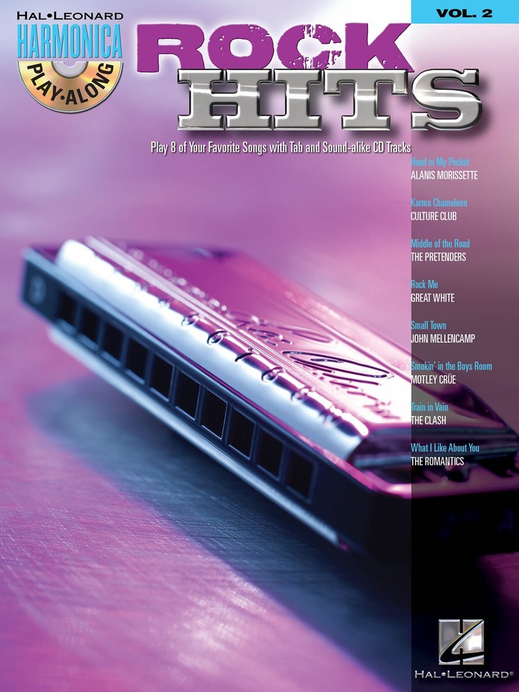 Rock Hits for Harmonica Play-Along Volume 2 Sheet Music Lyrics Song Book CD Pack