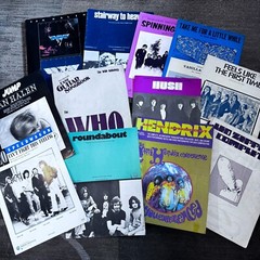 Vtg Rock Sheet Music Books Zeppelin, Hendrix, Van Halen, The Who, Foreigner