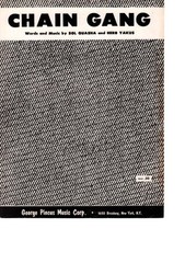 CHAIN GANG Piano Sheet Music UKE TABS Chord Symbols, Lyrics 1955