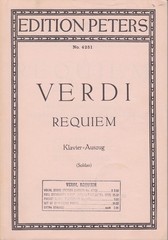 Verdi Requiem Vocal Score Giuseppe Edition Peters No. 4251 1937 German Ed