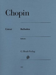 Chopin Ballades Piano Solo Henle Urtext Advanced Classical Sheet Music Book
