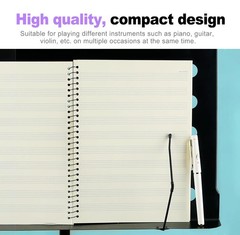 ZeriLion 100 Pages Blank Sheet Music Notebook – Staff Manuscript Paper Black