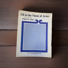 Vintage Southern Gospel Sheet Music All In The Name Of Jesus Round Notes 1975 VG
