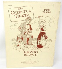 The Cheerful tinker Sheet Music 1942 For Piano Beginner US Seller