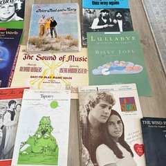 Lot of 15+ Vintage Sheet Music Pop TV Movie Broadway Billy Joel Barbra Streisand