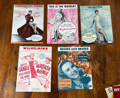 Vintage Sheet Music 1920s-1940s Lot of (10) Excellent Condition ALL FEMALE STARS