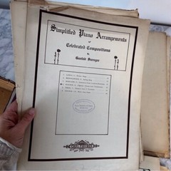 Vintage early 1900’s sheet music Morning Star, Invictus piano arrangements Paper
