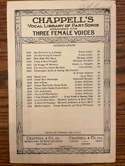 Darling, Je Vous Aime Beaucoup Chappell&rsquo;s Vocal Library 3 Female Voices 1955
