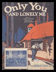 ONLY YOU AND LONELY ME Klages/Greer 1926 JEAN GOLDKETTE Vintage Sheet Music