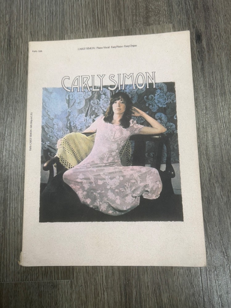Carly Simon sheet music for piano vocal Organ excellent condition