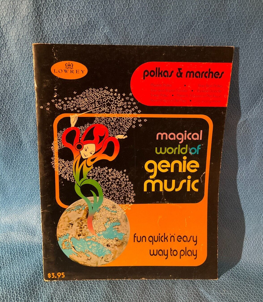 Lowrey Magical World of Genie Music Polkas and Marches Sheet Music Book Loc BB