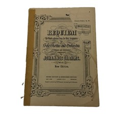 Requiem Words Selected form Holy Scriptures Solos Organ Johannes Brahms Opus 45