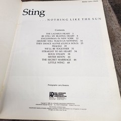 STING Nothing Like the Sun Sheet Music songbook WISE PUBLICATIONS 1988