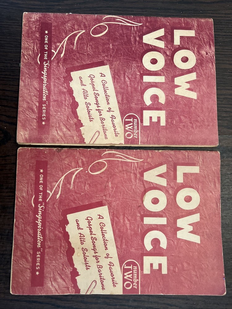 Lot Of 2 Gospel Songbooks “Low Voice Number Two” – Singspiration Series 1946