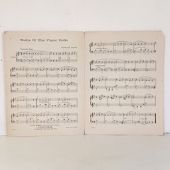 Antique 1924 Waltz of the Paper Dolls Piano Sheet Music by Mathilde Bilbro