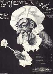 The Court Jester 1901 LEE OREAN SMITH March Two Step A J DEWEY Cvr Sheet Music!