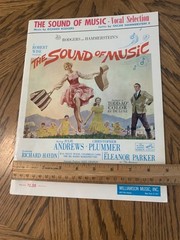 Vintage 1959 “Sound Of Music” Sheet Music Book With Piano & Vocal Scores,6 Songs