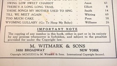 Witmark Choruses Sheet Music Songbook Three-Part Chorus Popular & Religious 1926