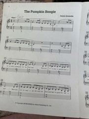 F 1989 Kids Easy Halloween Sheet Music THE PUMPKIN BOOGIE by Alexander
