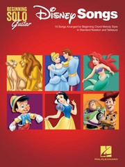 Disney Songs Beginning Solo Guitar Tab Kids Sheet Music Lyrics Hal Leonard Book