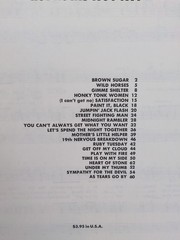 The Rolling Stones Hot Rocks 1964-1971 Sheet Music Song Book Piano Guitar M39