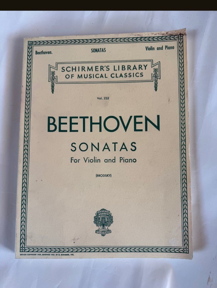 G. Schirmer Beethoven Sonatas for Violin & Piano Duet Sheet Music Vol. 232