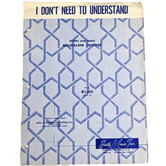 I Don&rsquo;t Need to Understand Sheet Music Shaped Note 1964 Lyrics Chords Crocker Vt