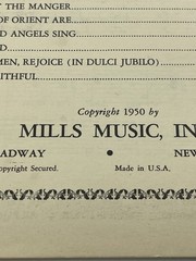 Mills Music Inc 1950 Christmas Music For Piano Solo Songbook June Weybright