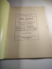 Carl Fischer Music Librar 12 Easy Fantasias for the Violin & Piano Dancla Op.86