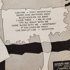 I Love Paris, Can – Can Sheet Music, Words and Music by Cole Porter 1958