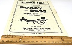 Summer Time Female Voices Porgy Bess Sheet Music 1935 Piano Voice US Seller